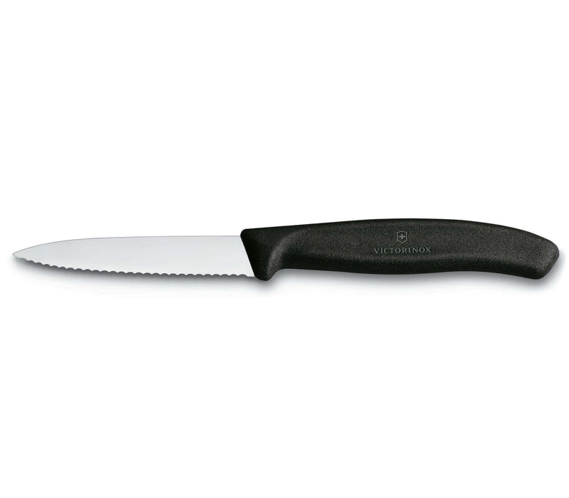 Couteau d'office Victorinox Swissclassic 8cm noir à dents