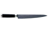 Couteau à trancher Kai Michel Bras n°3 23cm acier inox SG2 alvéolé + fourreau en bois