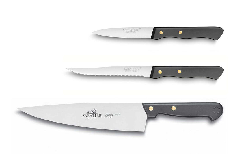 Pack essentiel 3 couteaux de cuisine Sabatier Cuisine d'aujourd'hui