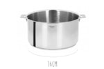 Set de 3 casseroles Cristel Casteline Amovible en inox 16 à 20cm - Poignée Zenith incluse