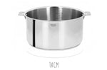 Set de 3 casseroles Cristel Casteline Amovible en inox 16 à 20cm - Poignée Zenith incluse