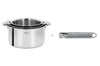 Set de 3 casseroles Cristel Casteline Amovible en inox 16 à 20cm - Poignée Zenith incluse