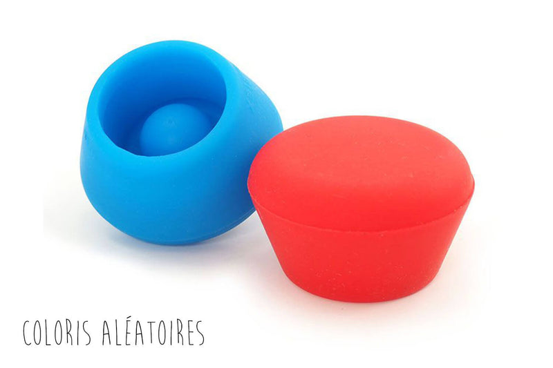 2 bouchons à champagne Pulltex en silicone coloré