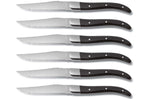 Coffret bois 6 couteaux à steak Comas ACR Noir acier inox 13/0