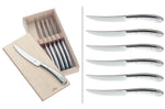 Coffret 6 couteaux à steak monobloc WMF Geschenkide acier inox 18/10 lame dentée