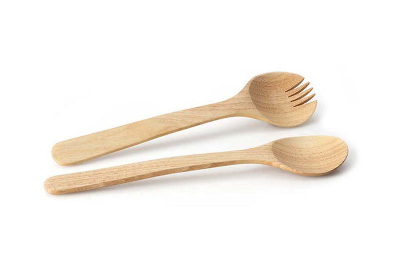 Set de 2 couverts à salade Continenta en bois d'hévéa 31cm