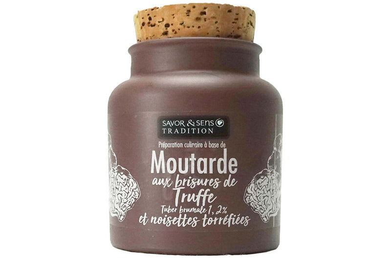 Moutarde traditionnelle Savor&Sens aux Brisures de Truffe & Noisettes torréfiées - 110g