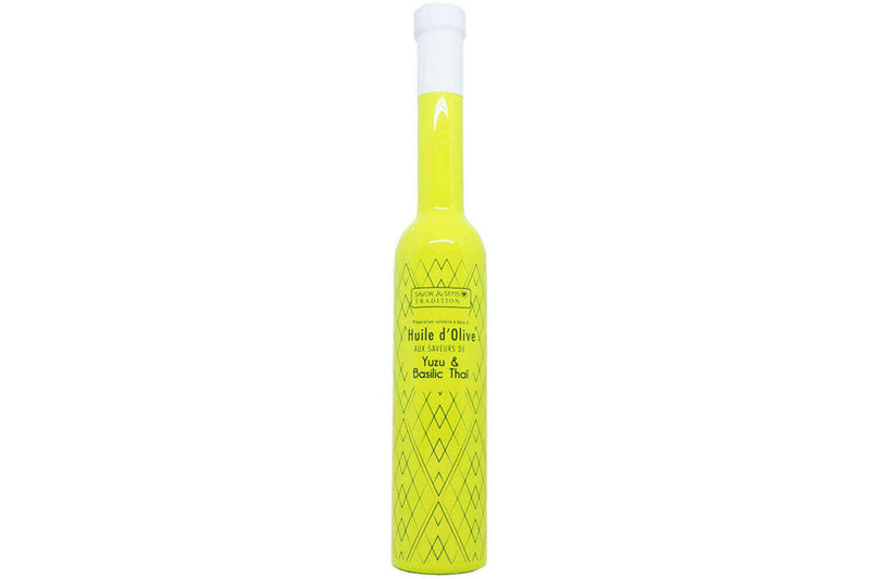 Huile d'olive Savor&Sens Color Block saveur yuzu et basilic thaï - 20cl