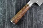 Couteau santoku japonais artisanal forgé Takeshi Saji R2 Tsuchime 16,5cm