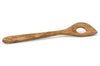 Cuillère à mélanger trouée Continenta en bois d'olivier 30cm