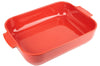 Plat four rectangle Peugeot Appolia en céramique rouge 33x25,7x7,5cm