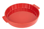 Tourtière Peugeot Appolia en céramique rouge Ø28cm