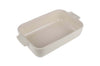 Plat four individuel rectangle Peugeot Appolia en céramique écru 22x12x4,5cm