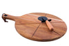 Set spécial pizza Point Virgule avec roulette à pizza et planche à servir en acacia