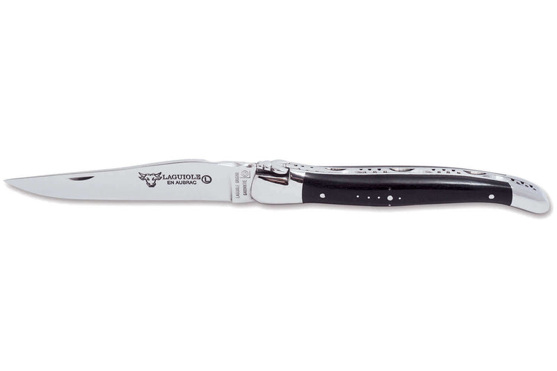 Couteau pliant Laguiole en Aubrac en ébène manche 12cm