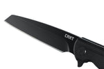 Couteau pliant CRKT LCK + TANTO BLACK-OUT 3802K manche nylon/fibres de verre 10,5cm