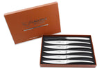 Coffret de 6 couteaux de table Laguiole en Aubrac Monobloc en inox brossé