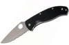 Couteau pliant Spyderco Tenacious C122GPS semi-denté manche G10 noir 11,1cm