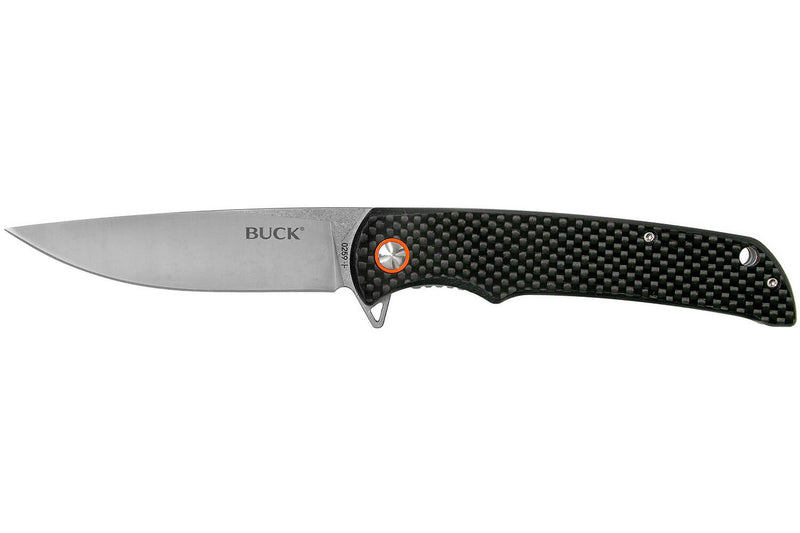 Couteau pliant BUCK HAXBY 0259CFS manche fibre de carbone noir 12,7cm