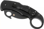 Couteau pliant Spyderco Karahawk C170GBBKP manche en G10 tout noir 11,4cm