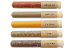 Coffret 5 mini tubes d'épices Le Monde en Tube Mes p'tites épices Les baroudeurs