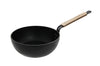 Sauteuse bombée antiadhésive De Buyer Choc B Bois en aluminium forgé et manche en hêtre - 24cm