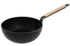 Sauteuse bombée antiadhésive De Buyer Choc B Bois en aluminium forgé et manche en hêtre - 28cm