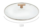 Couvercle en verre bombé universel De Buyer pontet en bois - 32cm