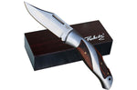 Couteau pliant Herbertz 203111 manche acier / pakkawood 11,2cm + coffret en bois