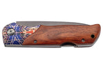Couteau pliant Herbertz 595313 manche bois de cocobolo avec mitre à motif 12,5cm