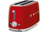 Toaster Smeg 2 tranches longues années 50 - Rouge
