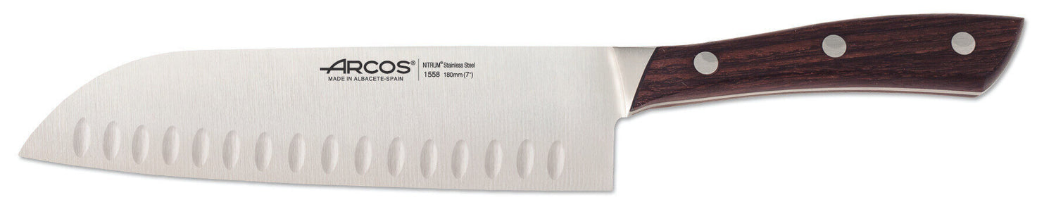 Coffret 3 couteaux de cuisine Arcos Natura : Office + Découper + Santoku