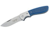 Couteau pliant Herbertz 597812 manche acier / résine synthétique bleue 11,5cm