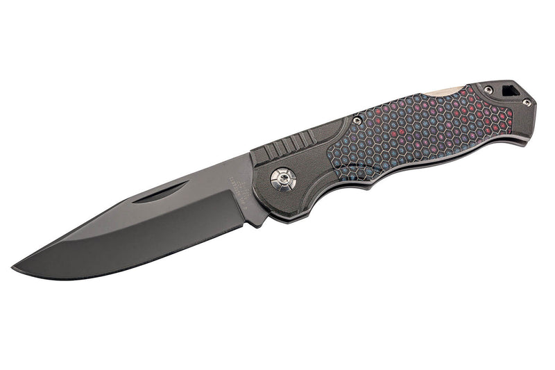 Couteau pliant Herbertz 595113 acier inox G10 impression 3D nid d'abeilles multicolore 12,5cm