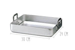 Plat à rôtir en aluminium avec anses rivetées - 30 cm