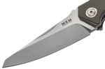 Couteau pliant MKM Raut By Viper MK.VP01GFGR manche en titanium/G10 vert 12cm front flipper + étui