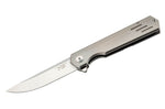 Couteau pliant Herbertz 203713 manche design fin et moderne en titane 12,2cm