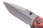 Couteau pliant Herbertz 582909 manche en titane/bois de cocobolo 9cm + chaîne à billes