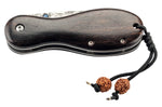 Couteau pliant Herbertz 591509 lame damassée et manche en bois de tagayasan 9cm + étui