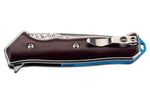 Couteau pliant Herbertz 594212 lame damassée et manche bois de santal 12,3cm