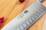 Couteau santoku Sabatier Éléphant Idéal Forgé 17cm manche en olivier