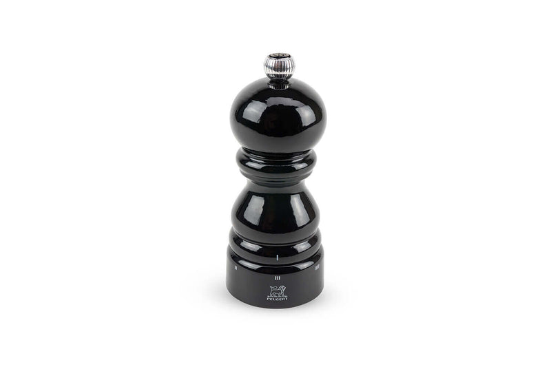 Moulin à poivre manuel Peugeot Paris U'Select en bois laqué noir - 12 cm