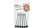 Lot de 6 piques-escargots en acier inoxydable