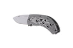 Couteau pliant Herbertz 565212 tout en inox décor aigle enflammé manche 12cm