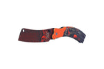 Couteau pliant Herbertz 592 décor imprimé 3D "The grim reaper" manche alu 12cm - Orange