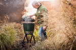 Chariot à roulettes avec poignée intégrée pour barbecue Big Green Egg Medium