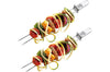 Set de 2 piques à brochettes doubles Gefu Twinco en acier inoxydable