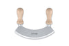 Hachoir berçoir Triangle poignées en hêtre lame simple inox - 2 tailles - 14 cm