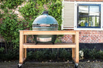 Table en bois d'eucalyptus pour barbecue Big Green Egg XLarge