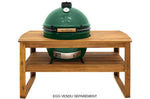 Table en bois d'eucalyptus pour barbecue Big Green Egg XLarge